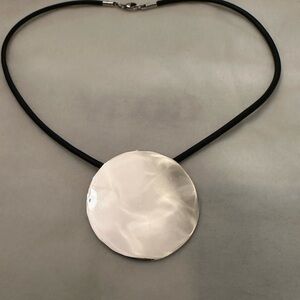 Vintage BLANK .925 Sterling Silver Circle Engraveable Disc Pendant-James Avery